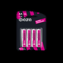 Батарейка щелочная LR 6 ФАZА Super Alkaline BL-4 - 1шт.