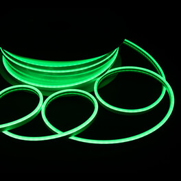 Неон гибкий силиконовый SMD2835 12В рез1см 100д/м 11Вт Зелёный 6*12мм IP65 50м (1метр) SignImpress