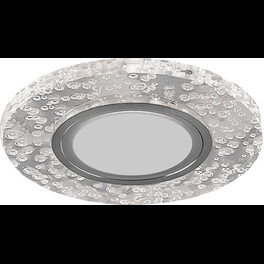 Светильник встраиваемый с разноцветной LED подсветкой CD953 потолочный MR16 G5.3, прозрачный Feron (распродажа) 