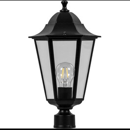 Светильник столбовой декоративный 6103 60W 230V E27 170*170*310мм черный d-45 мм Feron