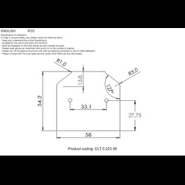 Заглушка для профиля-адаптера в натяжной потолок для магнитного шинопровода Crystal Lux CLT 0.223 06