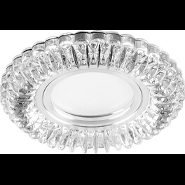 Светильник встраиваемый с белой LED подсветкой CD904 потолочный MR16 G5.3 прозрачный Feron 
