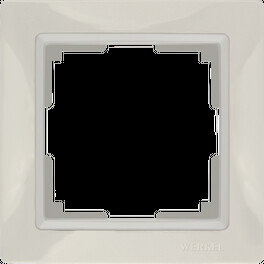 Рамка на 1 пост (слоновая кость, basic) / WL03-Frame-01 (распродажа)