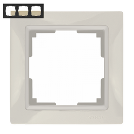 Рамка на 3 поста (слоновая кость, basic) / WL03-Frame-03 (распродажа)