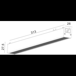 Светильник трековый SLIM, 48В 12W черный 2700-6000К DL-SLIM-DFBL-12-CCT SWG