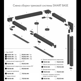 Подвод питания для шинопровода SMART ONE черный Denkirs