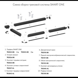 Комплект соединителей прямых SMART ONE TR3043-AL Denkirs