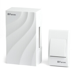 Звонок с кнопкой электромеханический проводной, 230V белый 119х70х37мм, DB-102 Feron