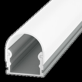 Профиль накладной алюминиевый с полукруглым экраном ROUND SF-2121-RD (2м) (комплект) SWG (распродажа)