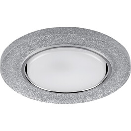 Светильник встраиваемый с подсветкой CD4041 GX53 4000K 15W серебр хром Feron