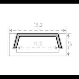 Профиль накладной алюминиевый SF-1506 (2м) (комплект) SWG