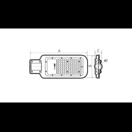 Светильники светодиодные консольные PSL 07 100w 5000K GR IP65 Jazzway 