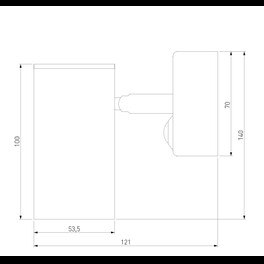 Светильник настенный Rutero GU10 SW чёрный Elektrostandard 