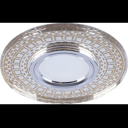 Светильник встраиваемый с LED подсветкой CD981 потолочный MR16 G5.3 прозрачный, золото Feron