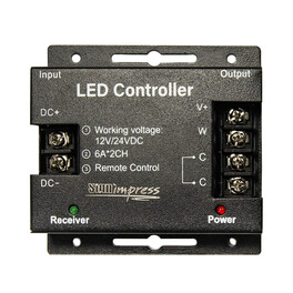 Контроллер с пультом управления сенсорным Mix 12/24В 144/288Вт Чёрный SignImpress