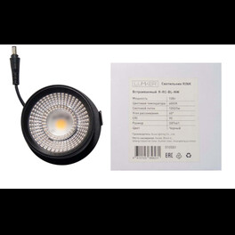 Встраиваемый светильник 10W Черный 4000К R-RC-BL-NW SWG