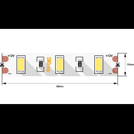 Лента светодиодная стандарт SMD5630 60LED/м 12Вт/м 12В IP20 Цвет: Теплый (1метр) SWG (распродажа)