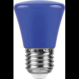 Лампа светодиодная, (1W) 230V E27 синий C45, LB-372 Feron