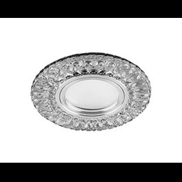 Светильник встраиваемый с подсветкой CD906 15LED 4000K MR16 прозрачный, хром Feron