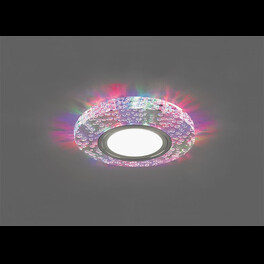 Светильник встраиваемый с разноцветной LED подсветкой CD953 потолочный MR16 G5.3, прозрачный Feron (распродажа) 
