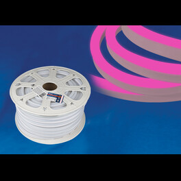 Неон гибкий ULS-N21-2835-120LED/m-8mm-IP67-220V-8W/m-50M-PINK бобина (1 метр) 50м. Uniel
