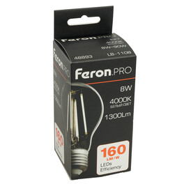 Лампа светодиодная PRO LB-1108 Шар E27 1300LM 8W 175-265V 4000K Feron