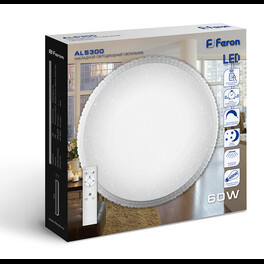 Светильник светодиодный управляемый AL5300 60W, Max. 5000Lum, 3000К-6500K Feron (распродажа)
