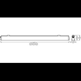 Светильник пылевлагозащищенный FG 55 75W 5000K призма Faros