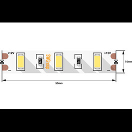 Лента светодиодная стандарт SMD5630 60LED/м 12Вт/м 12В IP20 Цвет:Теплый белый (1метр) SWG (распродажа) 