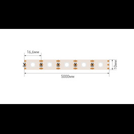 Лента светодиодная ПРО 5050, 60 LED/м, 9 Вт/м, 12В , IP20, Цвет: RGB SPI (1м.) SWG 