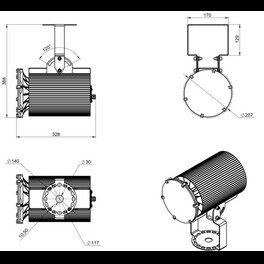 Светодиодный светильник промышленный для высоких потолков ДСП 01-135-850-Д120 Ферекс (распродажа)