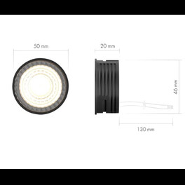 Светодиодный модуль черный керамический корпус DK4000-7W-BK Denkirs