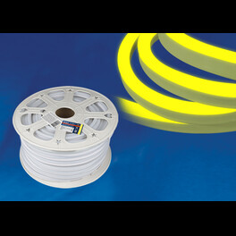 Неон гибкий ULS-N21-2835-120LED/m-8mm-IP67-220V-8W/m-50M-YELLOW бобина (1 метр) 50м. Uniel