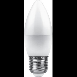 Лампа светодиодная LB-570 (9W) 230V E27 4000K свеча Feron