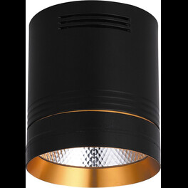 Светильник накладной светодиодный AL521, 10W, 900Lm, 4000K, черный c золотым кольцом Feron (распродажа)