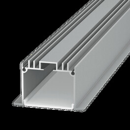 Профиль встраиваемый алюминиевый PE49, 2,5м, 4 заглушки, 8 креплений SWG