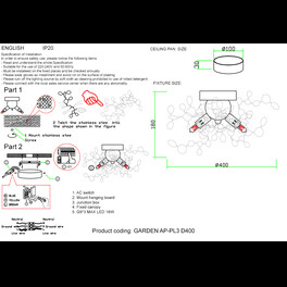 Бра Crystal Lux GARDEN AP-PL3 D400 CHROME