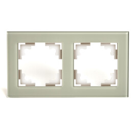 Рамка 2-местная, стекло, серия Катрин, GFR00-7002-07, дымчатый