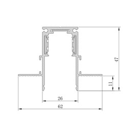 Шинопровод для низковольтных трековых светильников, черный, 2м, CABM1001 Feron