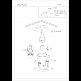 Точечный встраиваемый светильник DK2031-WH Denkirs