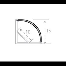Профиль угловой накладной алюминиевый BEST SF-1616 (2м) (комплект) SWG