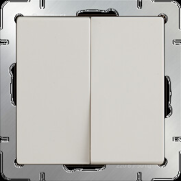 Выключатель двухклавишный (слоновая кость) / WL03-SW-2G-ivory (распродажа)