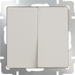 Выключатель двухклавишный (слоновая кость) / WL03-SW-2G-ivory (распродажа)