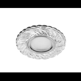 Светильник встраиваемый с подсветкой CD934 15LED 4000K MR16 прозрачный, хром Feron