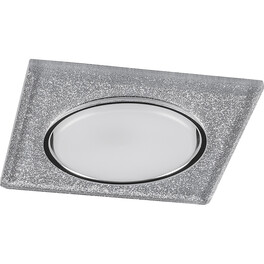 Светильник встраиваемый с подсветкой квадрат CD4040 GX53 4000K 15W серебро, хром Feron (распродажа)