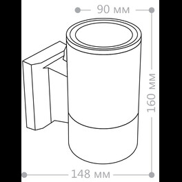 Светильник садово-парковый, 230V E27, DH0701, серый Feron