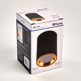 Светильник потолочный ML175 MR16 GU10 35W 230V, черный, золото Feron