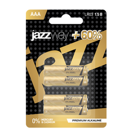 Батарейка щелочная LR03 Alkaline PREMIUM JAZZway BL-4 - 1шт.