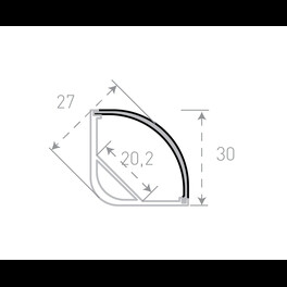 Профиль угловой накладной алюминиевый BEST SF-3030 (2м) (комплект) SWG