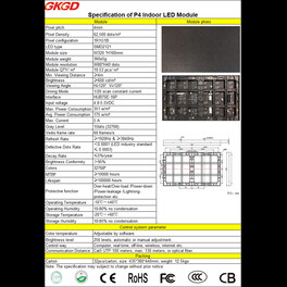 Модуль светодиодный Indoor PM4 SMD RGB GKJM1Z-1066C GKGD